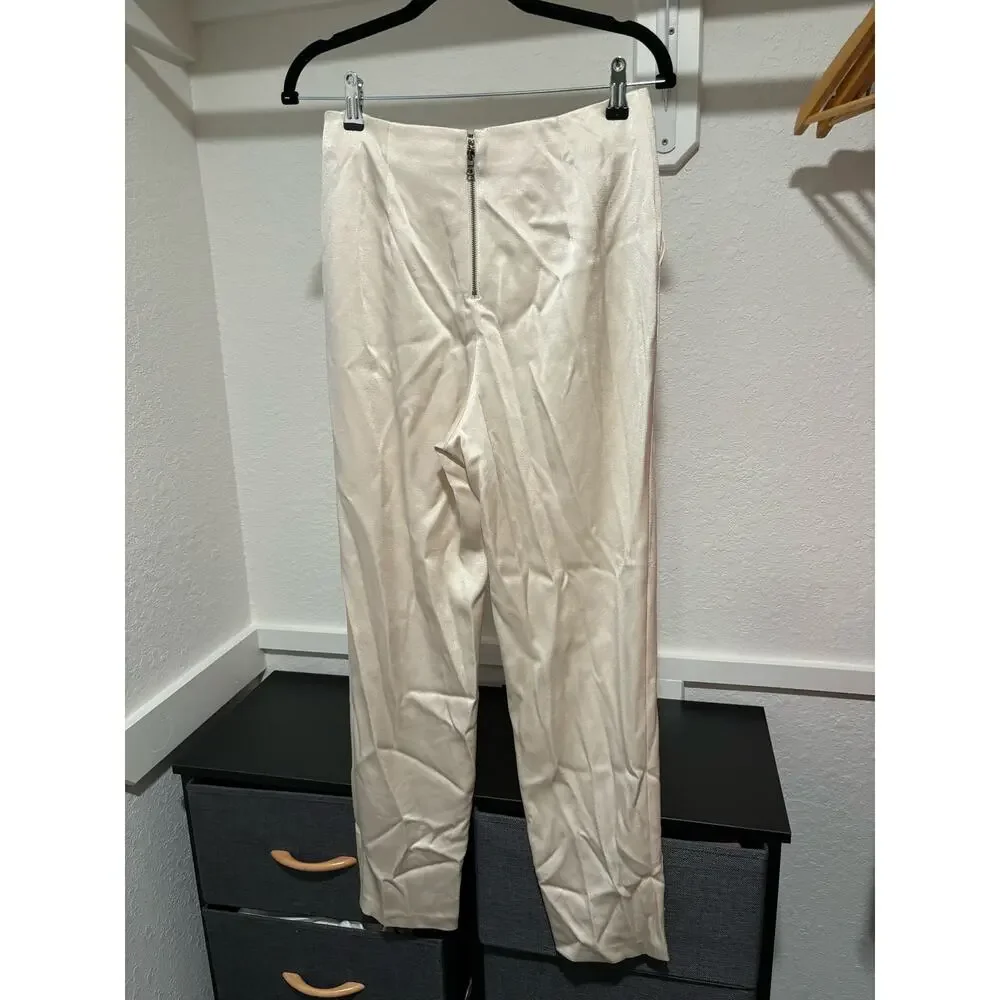 ALICE + OLIVIA JESSIE SLIM PANT in Champagne Sz 6 - Picture 10 of 13